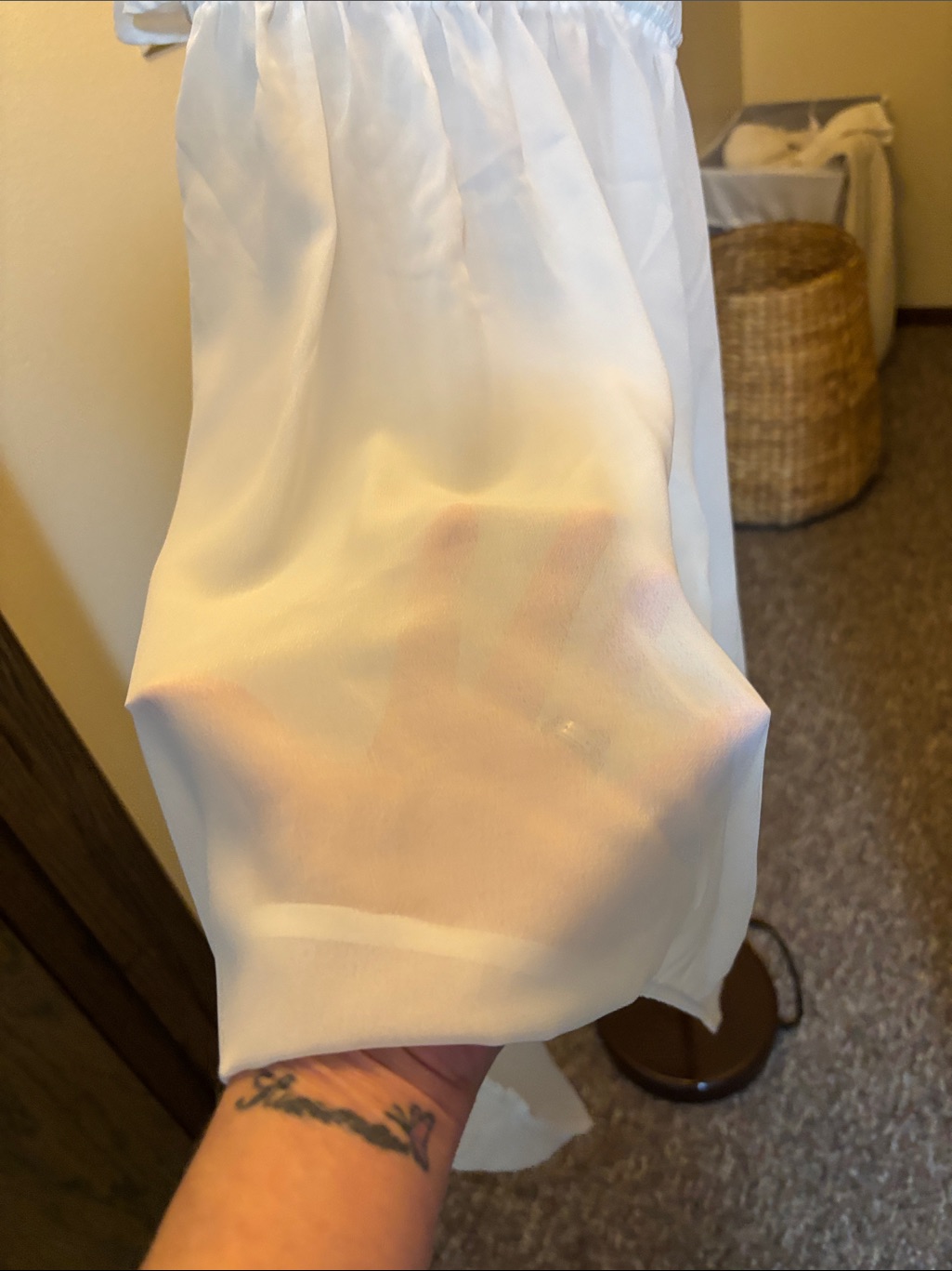 Sleeveless White Tiered Maxi Dress With Tie Neck — image 4 of 4